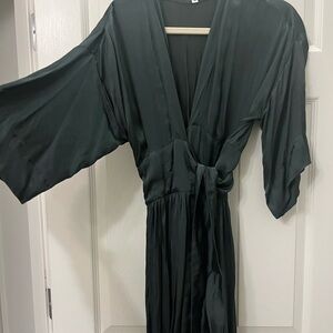 Covet by Kate green silk wrap dress